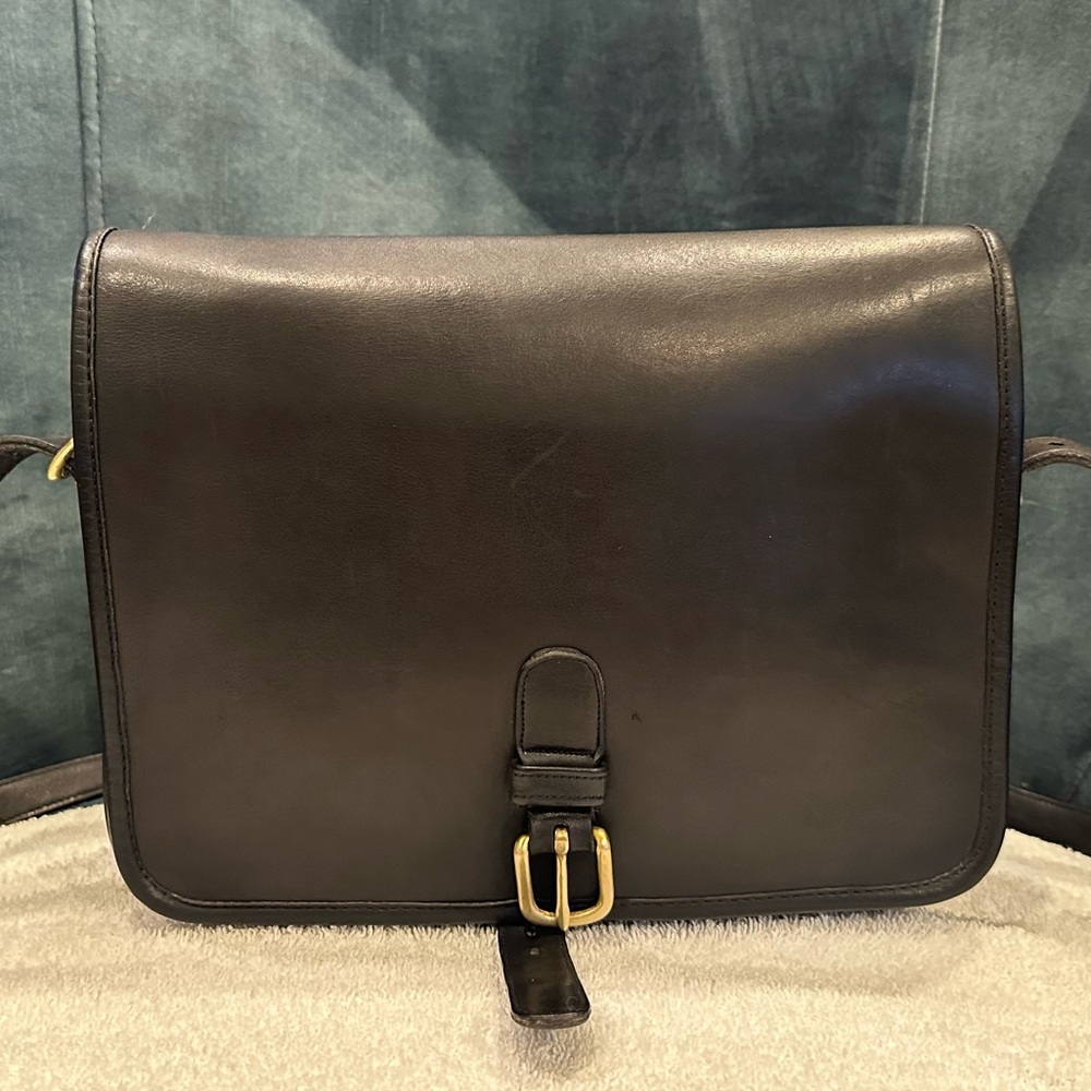 Authenticated Vintage Coach Large Saddle Pouch #9585